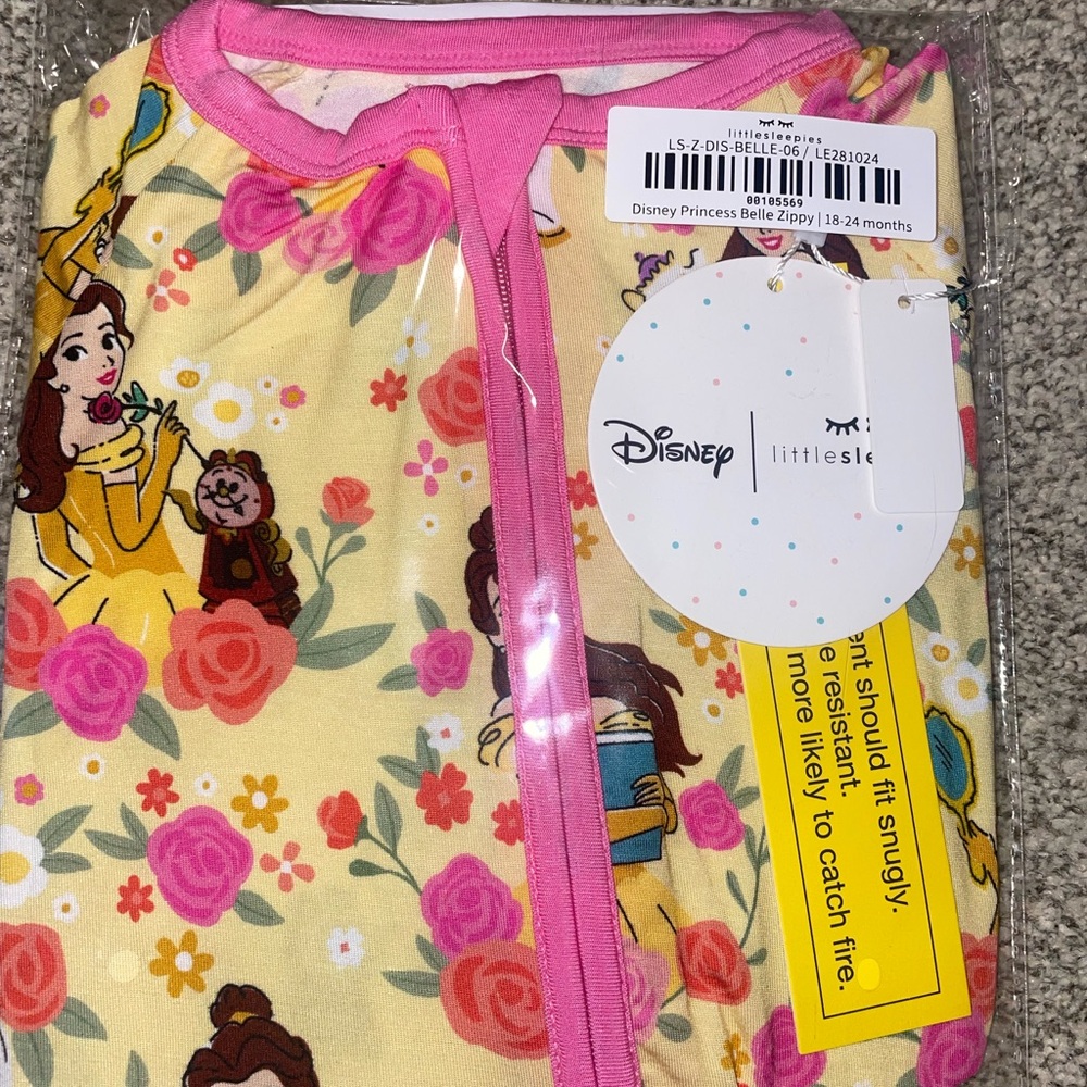 Little Sleepies Disney Princess Belle Zippy Pajamas